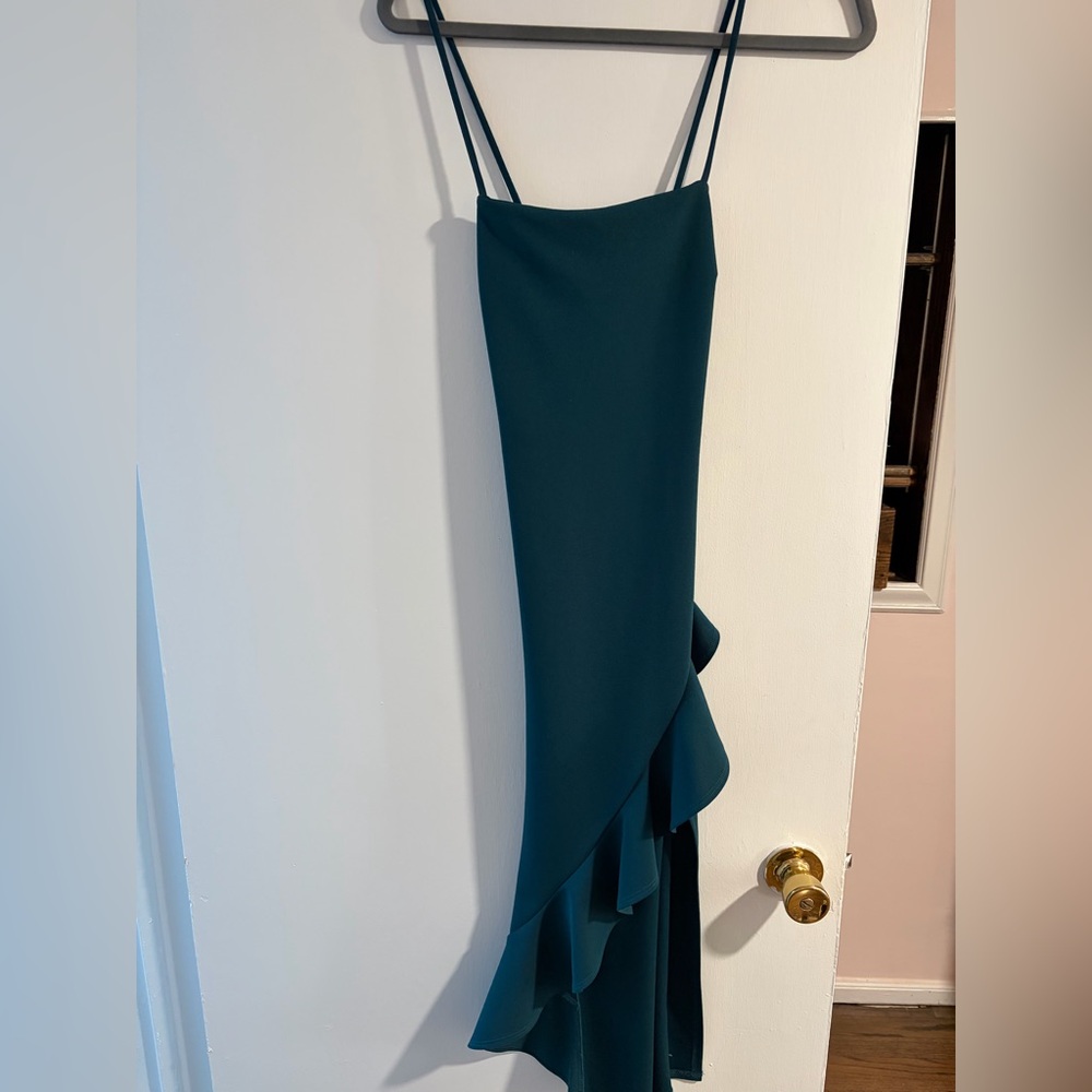 Windsor Teal Asymmetrical Dress